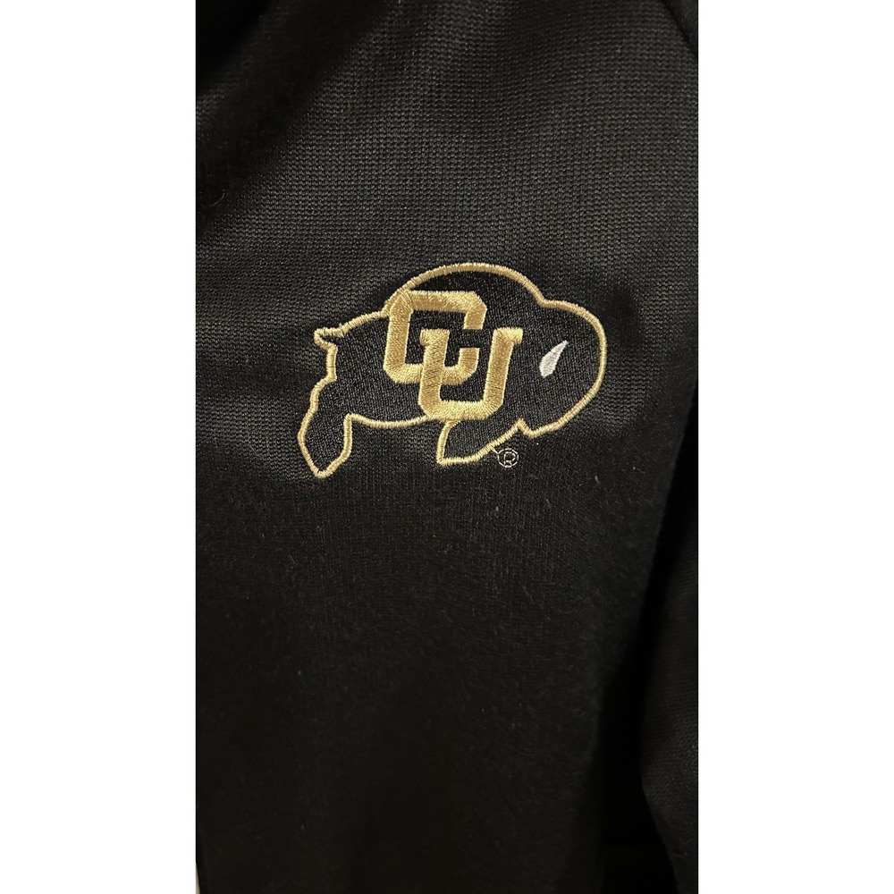 Champion Colorado Buffaloes Full Zip Fieldhouse Track Jacket Mens M Black Vtg - Picture 2 of 9